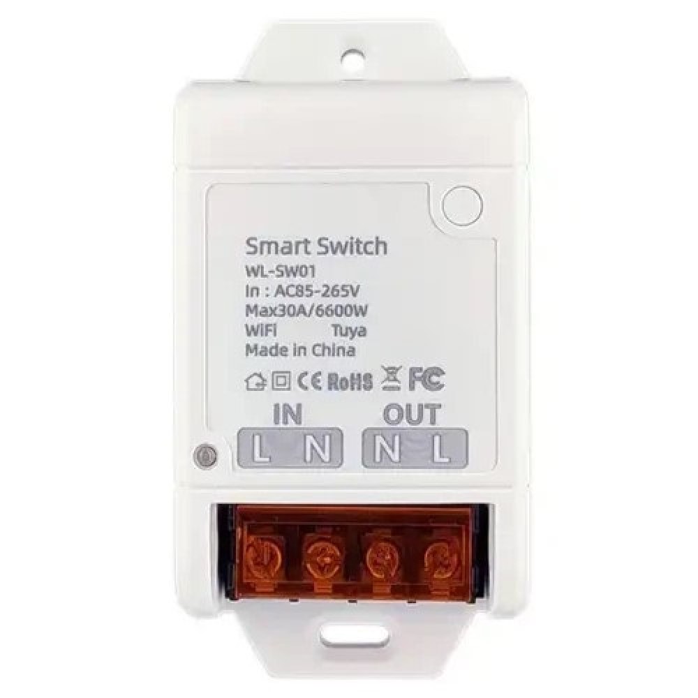 TUYA Smart Switch, Wi-Fi, 30A, AC 100-240V, 6600W